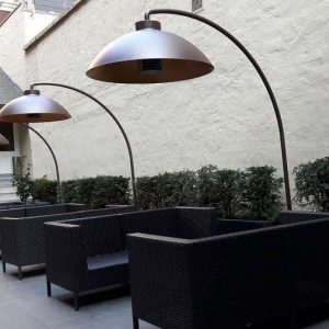 Moderne buitenverlichting Heatsail Dome bruin